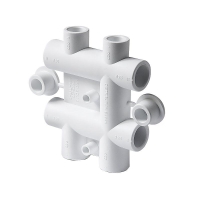 Блок распределительный ПП 25-20 PN 25, на 2 направления, белый, Pro Aqua PA63012P Арт.251439723