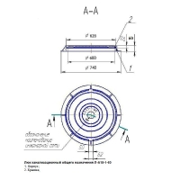 Люк чугунный Л (А15) -1-60 нагрузка 15кН, СанТехПром Арт.273100031