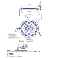 Люк чугунный Л (А15) -2-60 с ЗЗУ, нагрузка 15кН, СанТехПром Арт.273100032
