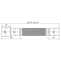 Гибкая труба АНИ K406 40-40/50, длина 351-761 мм Арт.428100257